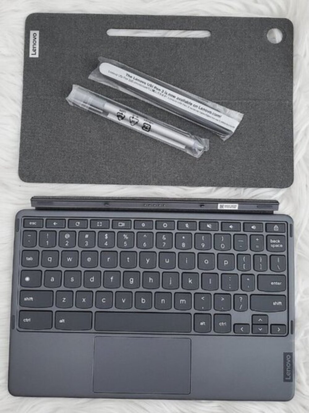 Lenovo Duet 3 Storm Gray Detachable Magnetic Keyboard, Kickstand & Stylus Pen